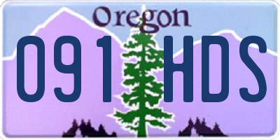 OR license plate 091HDS