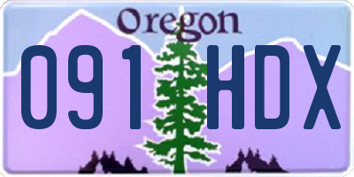 OR license plate 091HDX