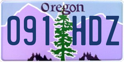 OR license plate 091HDZ