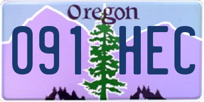 OR license plate 091HEC