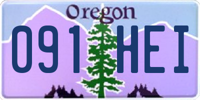 OR license plate 091HEI