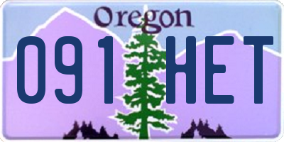 OR license plate 091HET