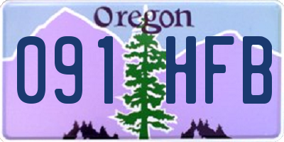 OR license plate 091HFB