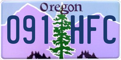 OR license plate 091HFC