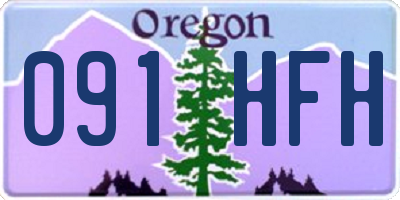 OR license plate 091HFH