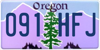 OR license plate 091HFJ