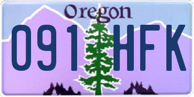 OR license plate 091HFK