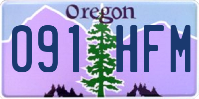 OR license plate 091HFM