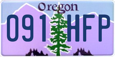 OR license plate 091HFP