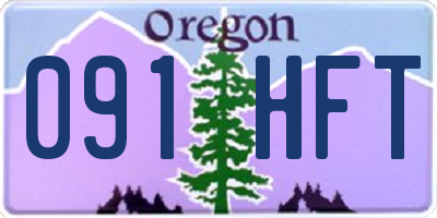OR license plate 091HFT