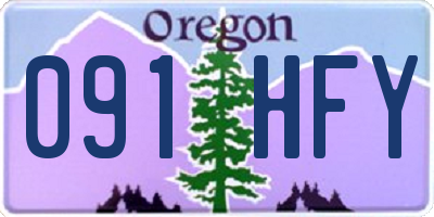 OR license plate 091HFY
