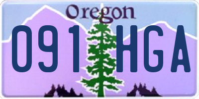 OR license plate 091HGA