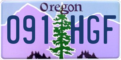 OR license plate 091HGF