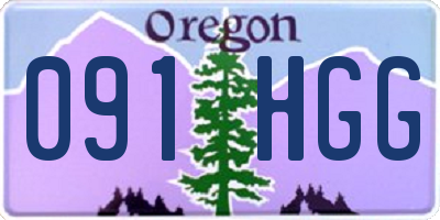 OR license plate 091HGG