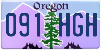 OR license plate 091HGH
