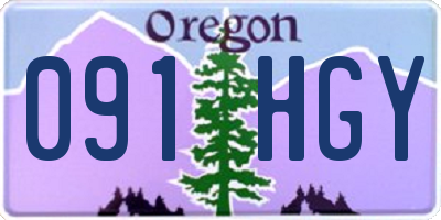 OR license plate 091HGY