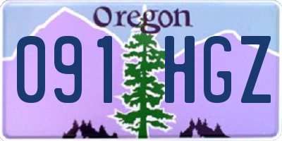 OR license plate 091HGZ