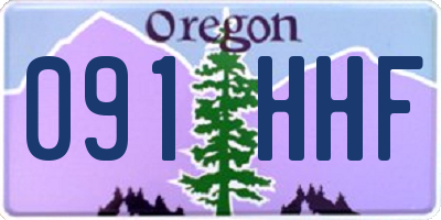 OR license plate 091HHF