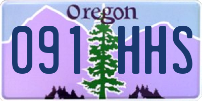 OR license plate 091HHS