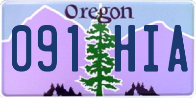 OR license plate 091HIA