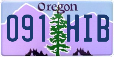 OR license plate 091HIB