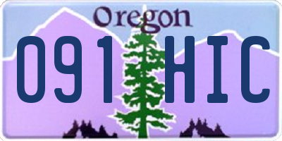 OR license plate 091HIC