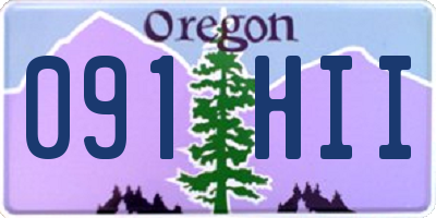 OR license plate 091HII