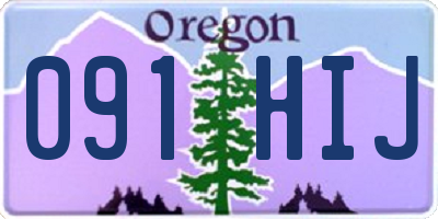 OR license plate 091HIJ