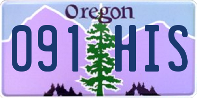 OR license plate 091HIS
