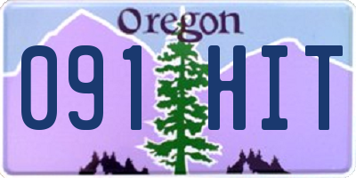 OR license plate 091HIT