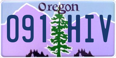 OR license plate 091HIV