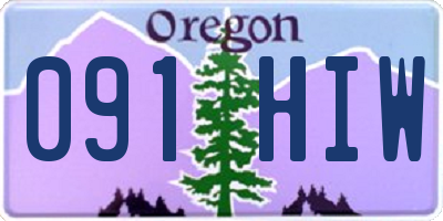 OR license plate 091HIW