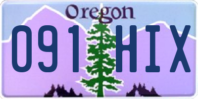 OR license plate 091HIX