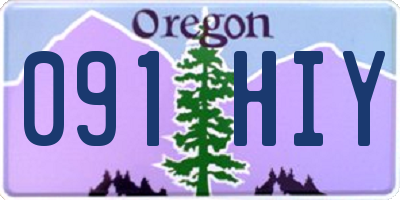OR license plate 091HIY