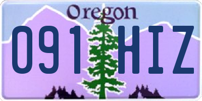 OR license plate 091HIZ