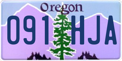 OR license plate 091HJA