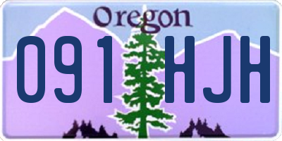 OR license plate 091HJH