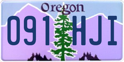 OR license plate 091HJI