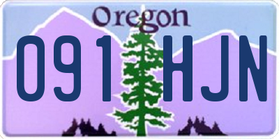 OR license plate 091HJN