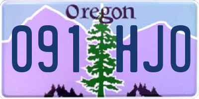 OR license plate 091HJO