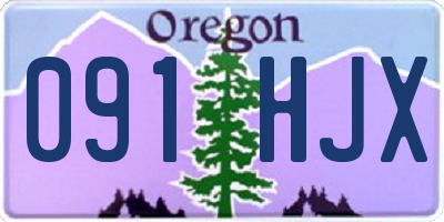 OR license plate 091HJX