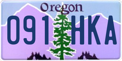 OR license plate 091HKA
