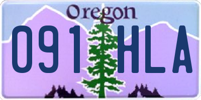 OR license plate 091HLA