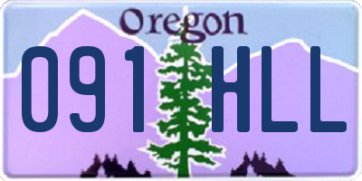 OR license plate 091HLL