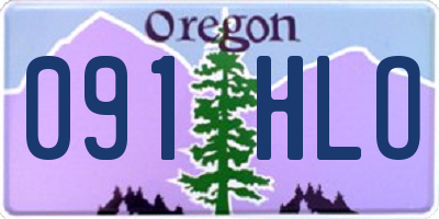 OR license plate 091HLO