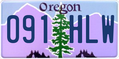 OR license plate 091HLW
