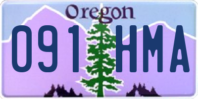OR license plate 091HMA