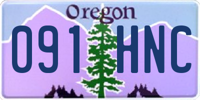 OR license plate 091HNC