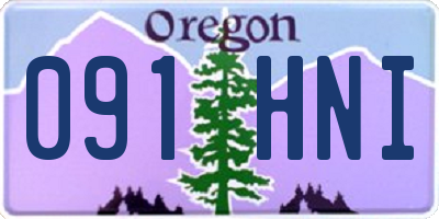 OR license plate 091HNI