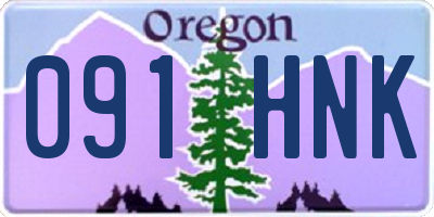 OR license plate 091HNK